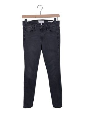 Frame Denim Le Skinny de Jeanne Knightrider Washed Black Size 28 Stretch Jeans